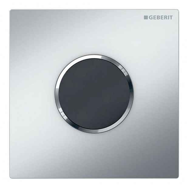 Geberit - Elektronické ovládání splachování pisoárů typ 10, bateriové napájení, easy to clean, matný chrom 116.035.JQ.1