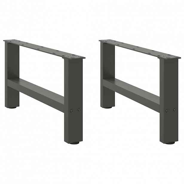 vidaXL Nohy konferenčního stolku antracitové 2 ks 60 x (30-31) cm ocelové
