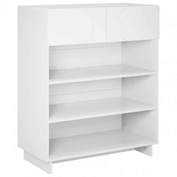 vidaXL Botník 73 x 38 x 87,5 cm kompozitní dřevo Bílá