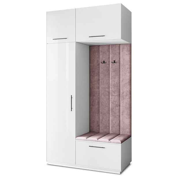 MASSENO MODERNÍ PŘEDSÍŇOVÁ SESTAVA REMA, 120/240/60 cm, bílá