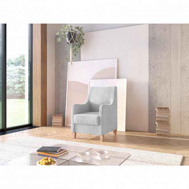 Sit & More KŘESLO, textil, barvy stříbra