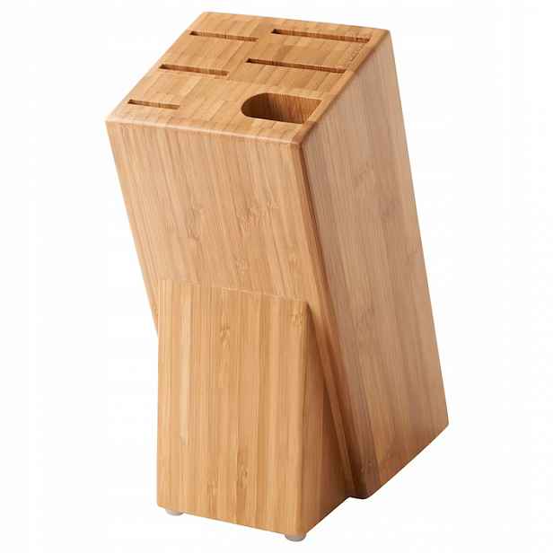 Ikea blok na nože Hyvla bambus 10x25 cm na 5 nožů