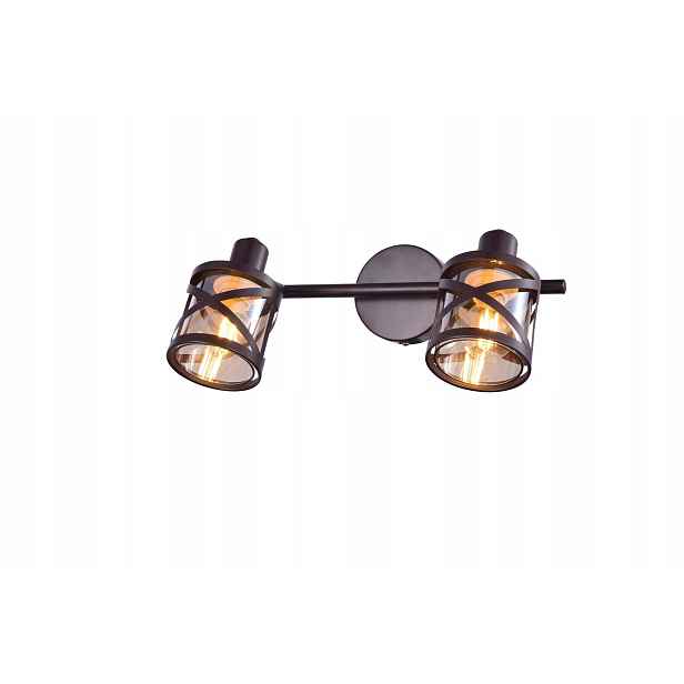Industriální nástěnná a stropní lampa E14 Hnědá Oberon 2x40W Rabalux