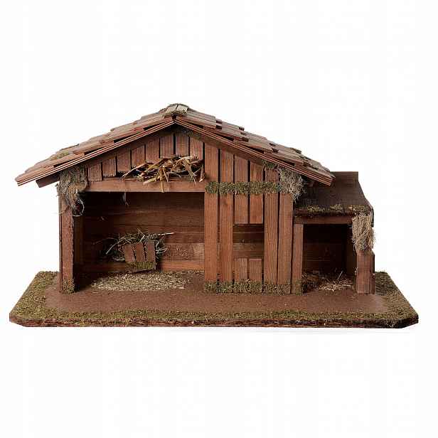Stajenka Vánoční Betlém 60x30x34 cm – pro postavy o výšce 11-13 cm