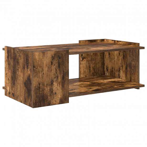 vidaXL Konferenční stolek Kouřový dub 90 x 50 x 33 cm Kompozitní dřevo
