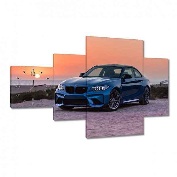 Nástěnné hodiny 130x80 Auto Bmw