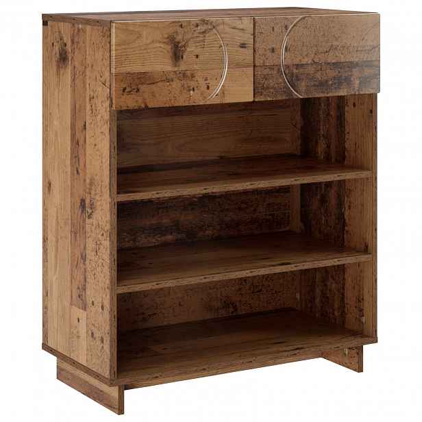 vidaXL Botník 73 x 38 x 87,5 cm kompozitní dřevo Staré dřevo