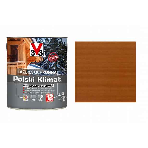 Lazura V33 Polský Klima 12 let Dub zlatý 2,5L