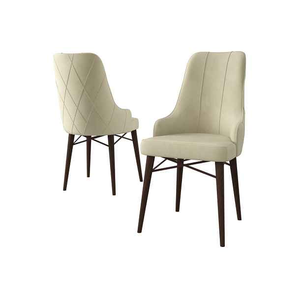 Sada židlí (4 kusy) Neta - Cream, Brown