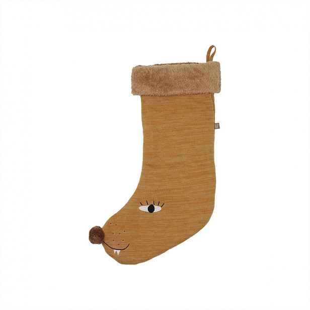 Vánoční ponožky Lion brown/melange Hnědá One size Oyoy