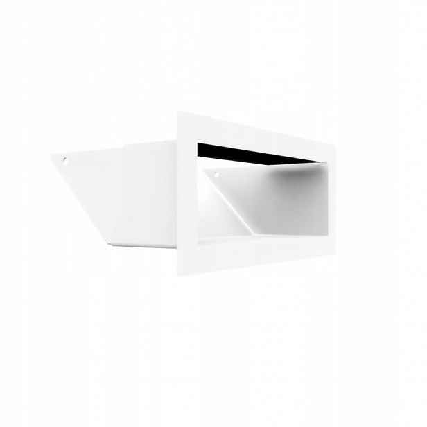 Ventilační krbová mřížka Luft do krbu 90x200 bílá 9x20 kovová