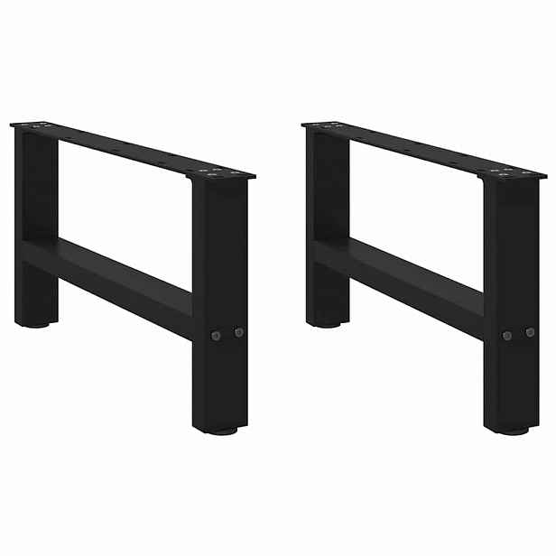 vidaXL Nohy konferenčního stolku černé 2 ks 70 x (30-31) cm ocelové