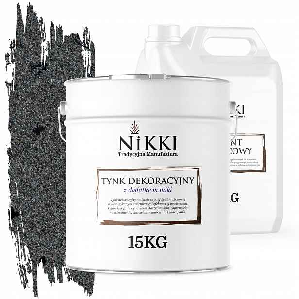 Dekorativní Omítka Vnější/vnitřní 15 Kg Tmavě Šedá Černá Mika D913 Podklad