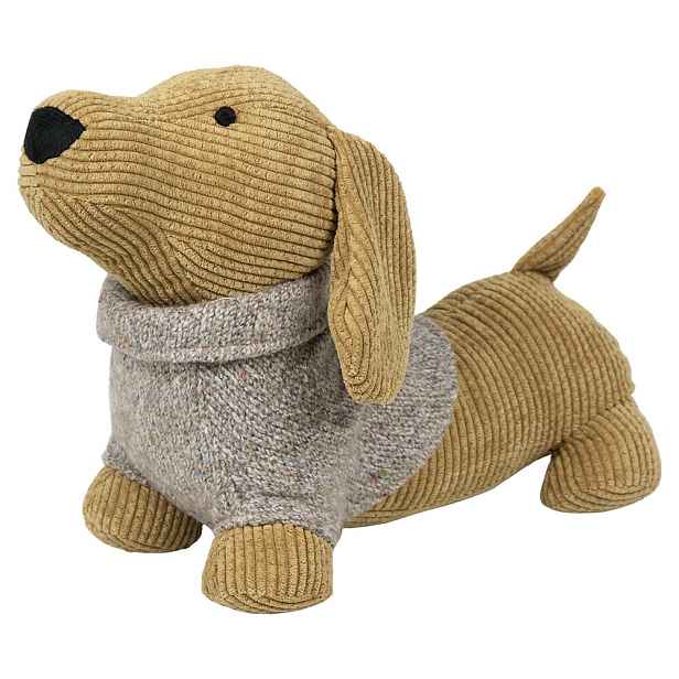 Hnědá dveřní zarážka jezevčík Dachshund - 33*14*20cm Mars & More