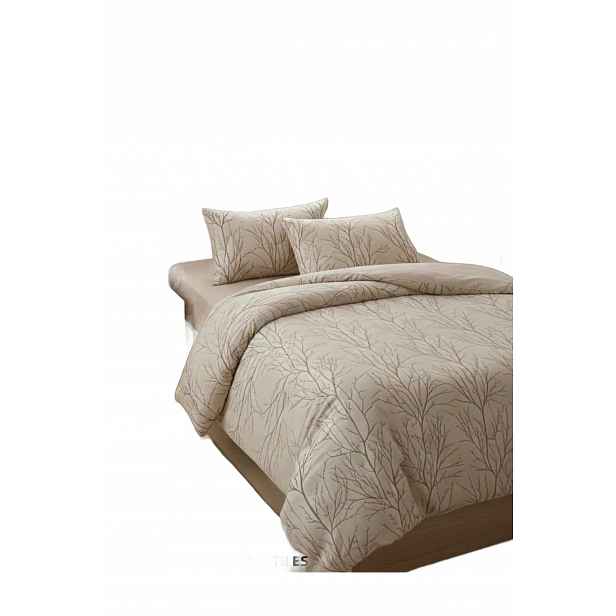 Marlenka Home Teks Komplet Povlečení Krémové S Stromy 200 x 220 Opa