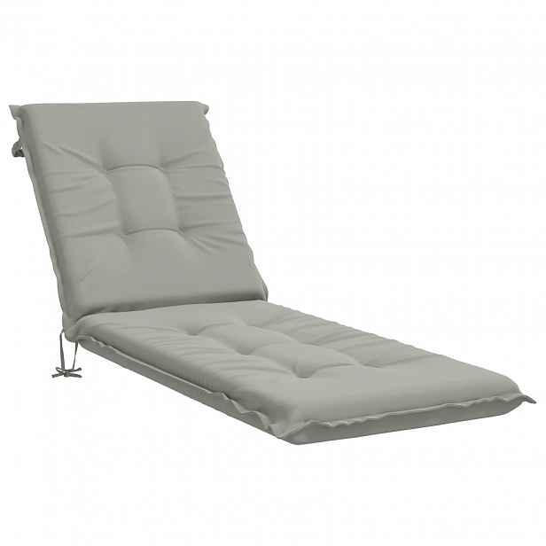 vidaXL Polštář na lehátko GEMERT 100% polyester Šedá 190 x 50 x 9 cm