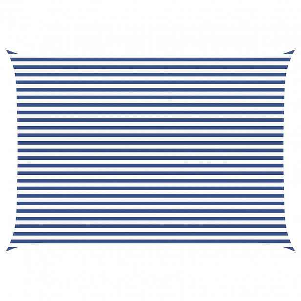vidaXL Sluneční plachta Modrá a bílá 3,5 x 5 m 100% polyester Oxford