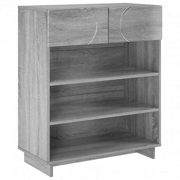 vidaXL Botník 73 x 38 x 87,5 cm kompozitní dřevo Šedý Sonoma