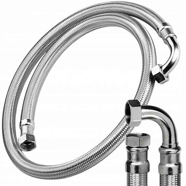 Antivibrační Hadice s kolenem 1'' x 1'' Ff N-n 50 cm DN25/Fi25 Koleno