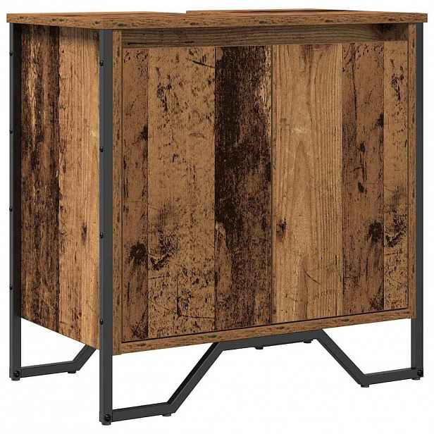 vidaXL Skříňka pod umyvadlo Staré dřevo 60 x 35 x 60 cm