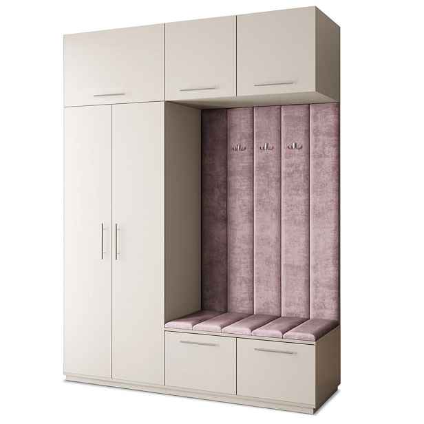 MASSENO MODERNÍ PŘEDSÍŇOVÁ SESTAVA REMA, 180/240/60 cm, kašmírová