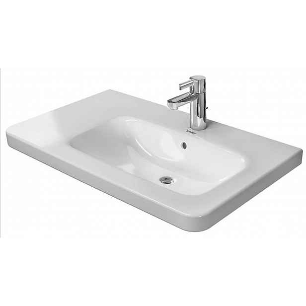 Duravit DuraStyle - Umyvadlo 80x48 cm, s přepadem, s otvorem pro baterii, bílá 2326800000