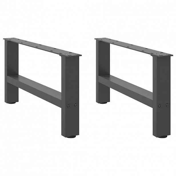 vidaXL Nohy konferenčního stolku antracitové 2 ks 70 x (30-31) cm ocelové