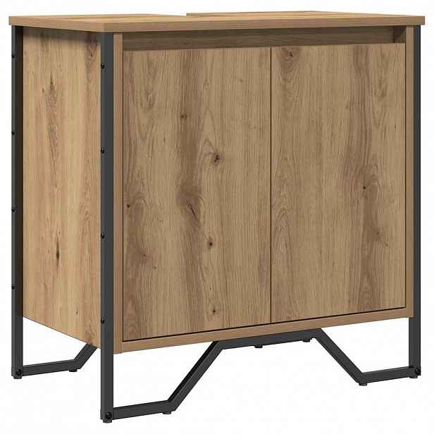 vidaXL Skříňka pod umyvadlo Artisanový dub 60 x 35 x 60 cm