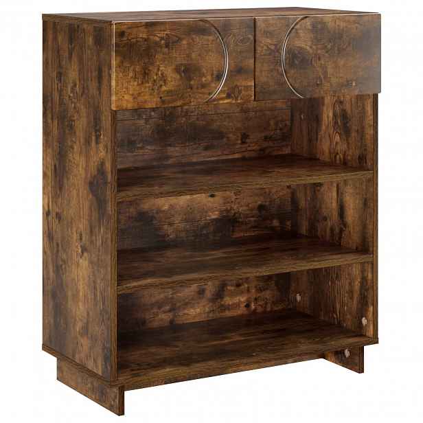 vidaXL Botník 73 x 38 x 87,5 cm kompozitní dřevo Kouřový dub