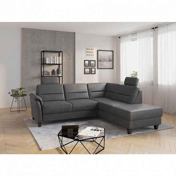 Sit & More ROHOVÁ SEDAČKA, textil, antracitová