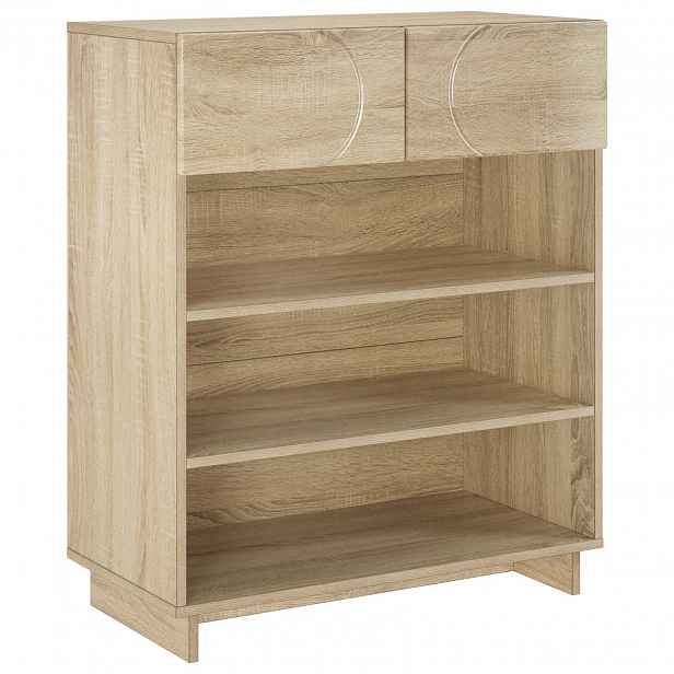 vidaXL Botník 73 x 38 x 87,5 cm kompozitní dřevo Dub sonoma