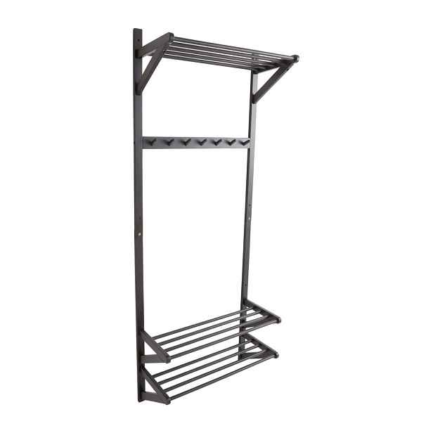 Černá předsíňová sestava z borovicového dřeva 75x190x32 cm Cole – Jotex