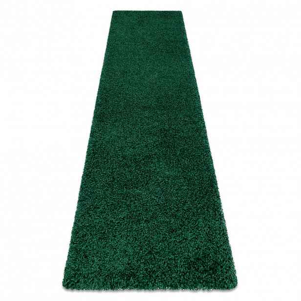 rugsX BĚHOUN SOFFI shaggy 5cm láhev zelená - do kuchyně, předsíně, chodby, haly 80/250 cm