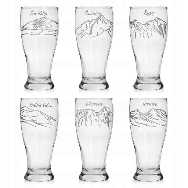 Polské hory – sklenice, pivní krýgle 500 ml (BRO29) 6 ks