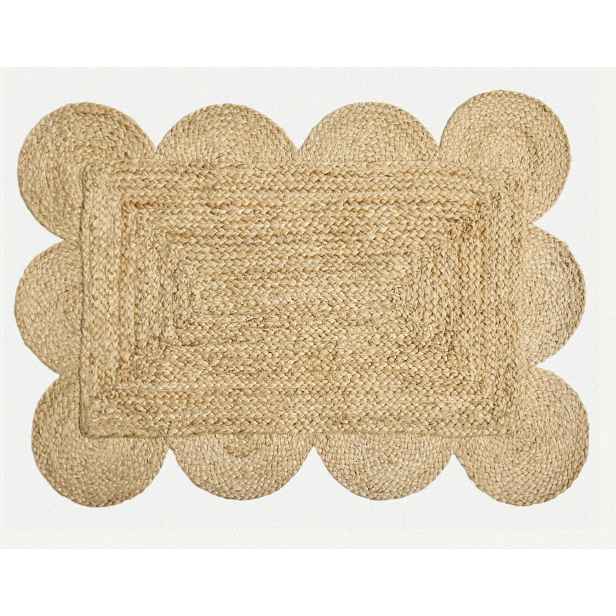 Ručně vázaná rohožka Orla J-44 Natural, 50x80, béžová, chodba / předsíň, Diamond Carpets India