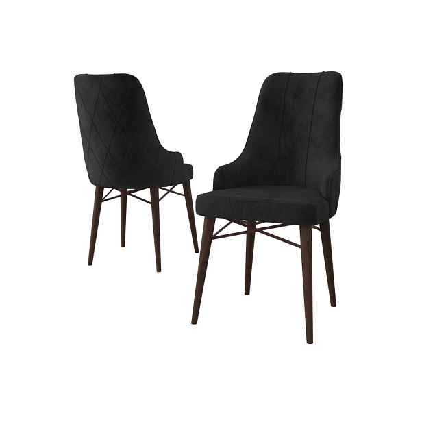Sada židlí (4 kusy) Neta - Black, Brown