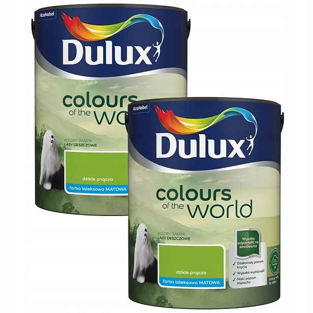 Set Dulux Barvy Světa 2x5L Barva Latexová Emulze Divoké Popínavé Rostliny 10L