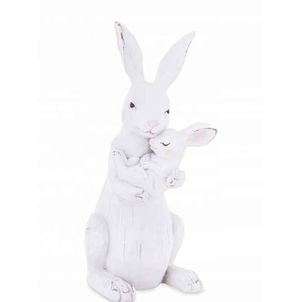 Velikonoční figurka Bílý zajíček s dítětem 32 cm Art-Pol 165993