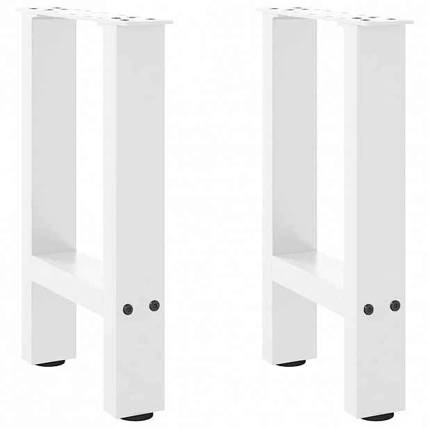 vidaXL Nohy konferenčního stolku bílé 2 ks 28 x (42-43) cm ocelové