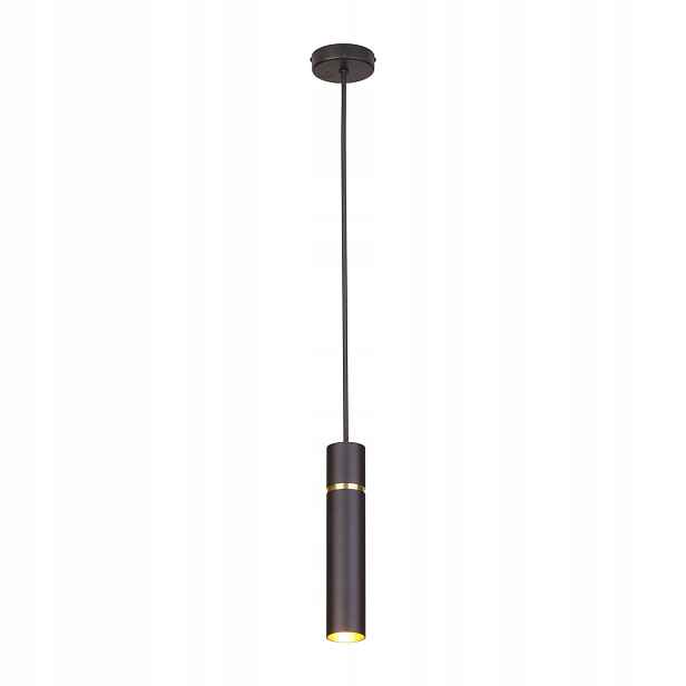 Závěsná bodová lampa tuba černá zlatá nad stůl ostrovní ozdobný bar Milagro