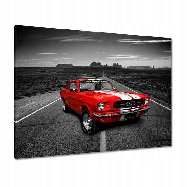 Obrazy 80x60 Červený Ford Mustang