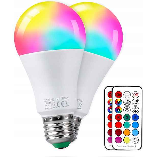 Barevné Led žárovky, 10 W, stmívatelné, 12 barev