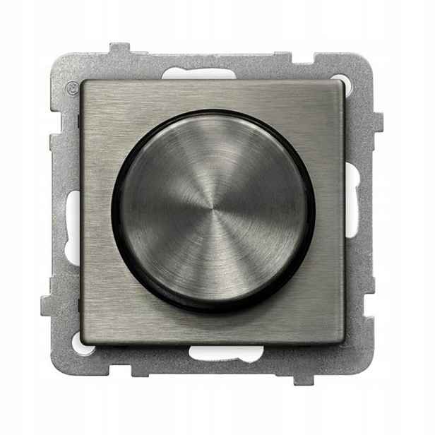 Ospel Sonáta ocel inox otočný stmívač LP-8RM/m/37