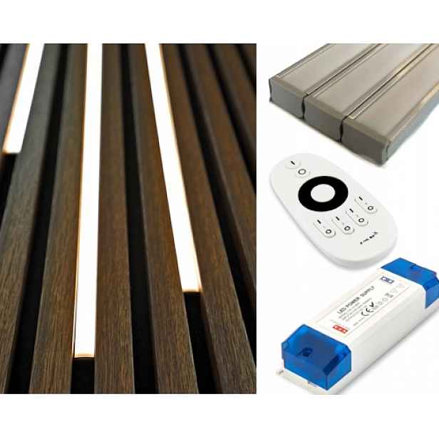 Osvětlení lamel Slim Úzké 12 mm 3x Led Cob lampa ovládání