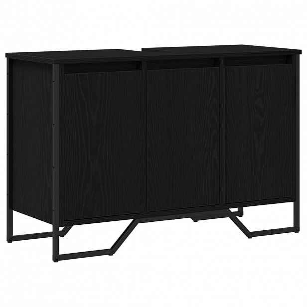 vidaXL Skříňka pod umyvadlo Černý dub 91 x 35 x 60 cm Kompozitní dřevo