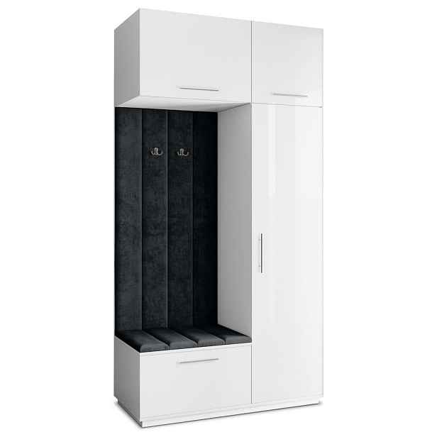MASSENO MODERNÍ PŘEDSÍŇOVÁ SKŘÍŇ REMA, 120/240/60 cm, bílá