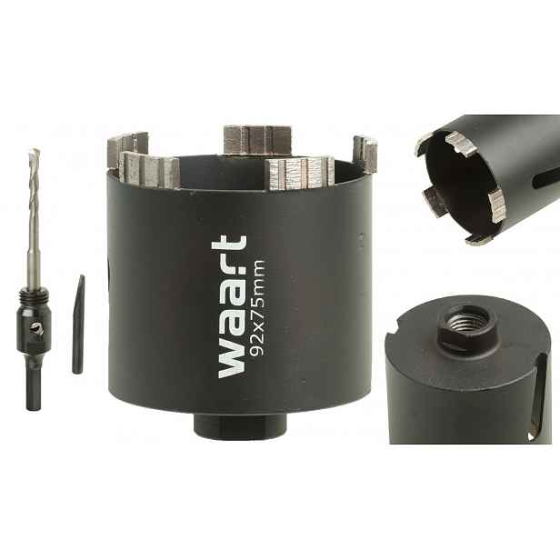 Korunkový Vrták Na Betonu Diamantový Turbo 92 mm Fréza Korunka Adaptér Hex