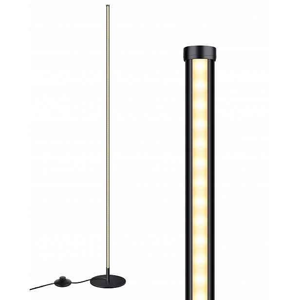 Led stojací lampa Edishine, stmívatelná, integrovaná Led, teplá bílá, minimalistická