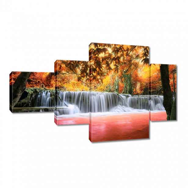 Obraz 130x80 Oranžový vodopád