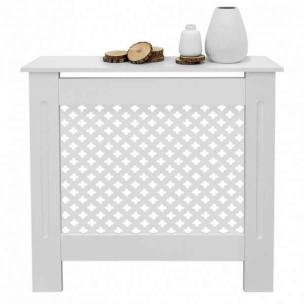 ECD-Germany OBLOŽENÍ RADIÁTORU s voštinovým vzorem 78 x 19 x 82 cm, bílé